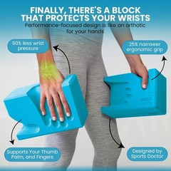 WRISTBuddy® Yoga Blocks 2-Pack (Left + Right) — Ergonomic, Hand-Shaped EVA Bl