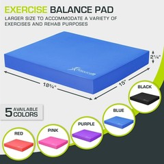 Exercise Balance Pad, Non-Slip Cushioned Foam Mat & Knee Pad for Fitness and …