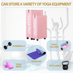 Yoga Mat Storage Racks 22”, Home Gym Storage Rack for Foam Roller, Yoga Stra…