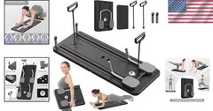Pro Pilates Reformer Set: Foldable Board, 400lb Tension, All Levels Fitness