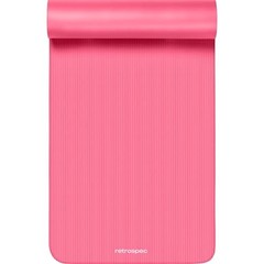 Solana Yoga Mat 1″ Thick w/Nylon Strap – Pink Dahlia – 1″ Thick