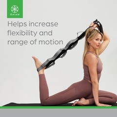 Gaiam Stretch Strap, 60 inches, Grey,Nylon,Versatile Use,Durable Material