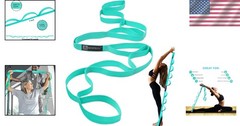 Durable 76” Stretch Strap with 10 Loops for Yoga & Physical Therapy