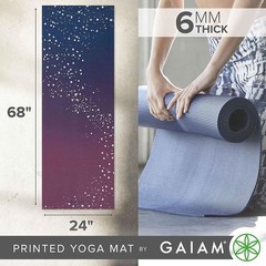 Thick Non-Slip Yoga Mat Lightweight Fitness Mat Eco-Friendly W/ Free Workout New