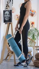 kiido Macrame Yoga Mat Carrying Strap [MAT NOT 71 inches length, Ivory