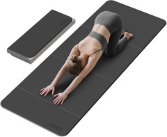 Foldable Yoga Mat Extra Thick & Large (74″ X 31.5″ X 0.32″), Double-Sided Non Sl