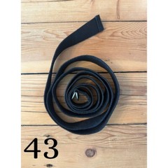 Yoga Strap – Black | 7’7″ Long Stretching & Flexibility Strap with D-Ring Buckle
