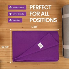 Yogikuti Iyengar Cotton Yoga Blanket Set of Four- Thick Handwoven Yoga Blanke…