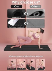 EVA Yoga Mat 4mm Thick Non-Slip Exercise Pilates Fitness Mat 173x61cm