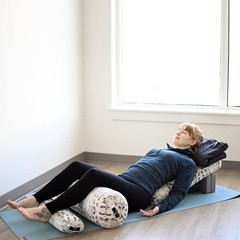 Round Yoga Bolster – Olive – Firm Round Shape, Higher Profile, Great under Kn…