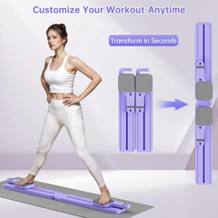 Pilates Board with Resistance Bands 7 In 1 Foldable storage Reformer Set width