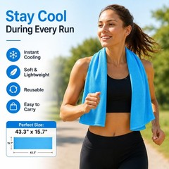 Cooling Towels 43.3″ x 15.7″ – Ice Towel, Sweat Towel, Cooling Towels for Nec…