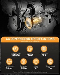 AC Compressor with Clutch Fit for Chevrolet Malibu L4 1.5L 2016-2024 CO 29315C A