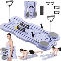 New — 5-in-1 Foldable Pilates Board with Resistance Bands for Home Gym Workouts
