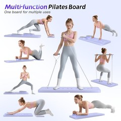 LAZOLLOA – Pilates Reformer Set – Foldable w/Resistance Bands