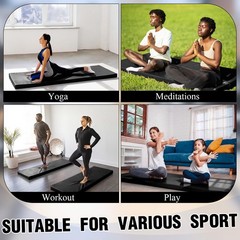 3 Inch 72″x 24″ Thick Foldable Yoga Mat with Carry Strap, Non-slip Portable F…
