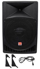 2 Rockville 15″ Powered 1000w Crossfit Gym Workout Speaker System+Mixer+Bracket
