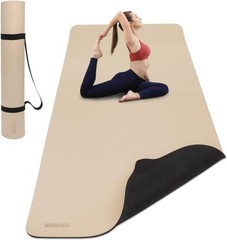 Wide Yoga Mat-80cm Non Slip Extra Thick 1/3” Fitness Exercise Mat TPE Materi…