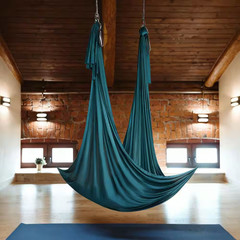 Aerial Silk and Yoga Swing 11 Yards Aerial Yoga Hammock Kit with 100Gsm Nylon Fa