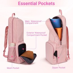 Yoga Mat Bag Carrier Zipper Closure Multi Functional Essential Pockets