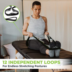 Stretching Strap for Physical Therapy, 12 Multi-Loop Stretch Strap 1″ W X 8′ …
