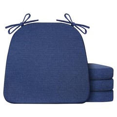 Chair Cushions for Dining Chairs Set of 4, Non Slip Kitchen 4 Pack Navy Blue