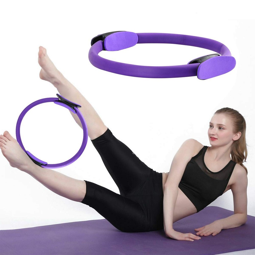 Pilates Ring Pilates Circle Resistance Ring Loop with 3 Yoga Tension Band, Yoga R…