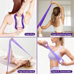 Pilates Ring Set 15 PCS, Home Pilates Essentials Kit for Women, 12″ Pilates Ring