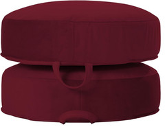 FDP Overstuffed 16 inch Round Velvety & Vinyl Floor Cushion