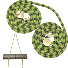 Yoga Mat Strap – 8MM Adjustable Paracord Carrier 105 inch, Green/Black Wave