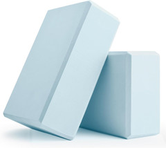 Yoga Blocks 2 Pcs, 9″X6″X3″ Yoga Brick Foam Blocks EVA Foam Block Yoga Props Acc
