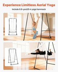 Yoga Stand Frame, 9.6 ft Aerial Silk Swing Stand, Max 551.2 lbs Load Capacity,