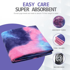 Yoga Towel Dark Green & Purple/Purple | Yoga Towel Purple & Blue/Pink (Bundle)