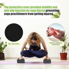 2pk Paleclouds Yoga Block Protective Cover Perfect for 3 in, Blocks Black New