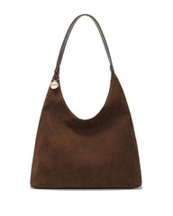 Brown Suede Bag for Women, Leopard Print Tote, Vegan Leather Purse, Large Slo…