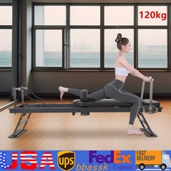 Foldable Pilates Reformer Workout Machine Cardio Fitness Full Body Yoga Reformer