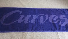 Rare Curves Royal Purple 100% Cotton Soft Gym Workout Neck Towel 42in x 11.25 in