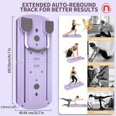 💪 8-in-1 Foldable Pilates Board – Full Body Home Fitness System