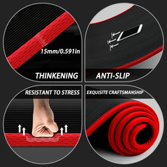 15Mm NBR Yoga Mat anti Slip Thickened Style for Beginners, Home Yoga Mat for Spo