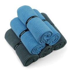 Microfiber Gym Towels with Snap Straps, Yoga Towel for 16″ x 28″, Grey/Blue