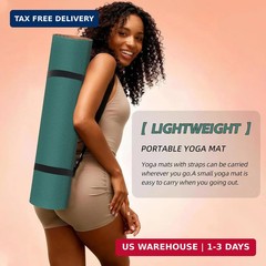 Yoga Mat Non Slip, Anti-Tear 1/4″ & 2/5″ Thick TPE Yoga Mats for Women and Men,