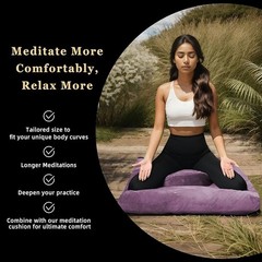 Luxury Velvet Floor Pillow W/ Buckwheat Memory Foam Yoga Meditation Home Use