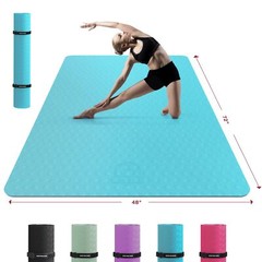 Extra Large Yoga Mat – 72″x48″/78″x54″x6mm (1/4 inch), Non-Slip, Durable, Eco…