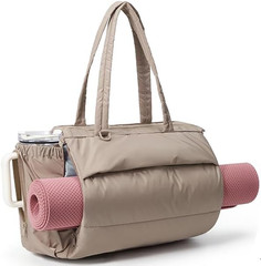 Women’s Yoga Pilates Tote Bag with Mat Holder, Lightweight & Waterproof