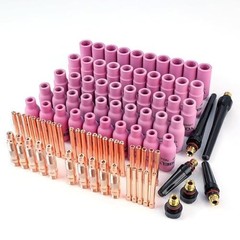 96-Piece TIG Welding Consumables Kit Extra Thick Alumina Ceramic Cups(4# 5# 6#