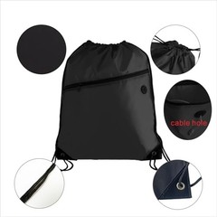 PCS Drawstring Bag Sports Gym String Backpack Bulk Cinch Bag Sackpack 20 Black