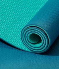 72″x24″x6mm Yoga/Pilates Non-Slip Exercise Mat w/Carrying Strap Ocean Blue