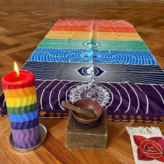 Mexican Yoga Mat Beach Picnic Blanket Chakra 59″ x 30″, 1Pcs Rainbow