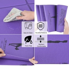 Foldable Yoga Mat for Women, Non Slip Exercise Mat for Home Gym, 5mm Travel Y…