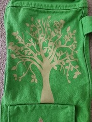 Fit Spirit Bag Full Zip Exercise Yoga Mat Tote Cargo Pockets Green Strap